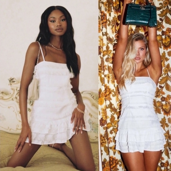 Princess Polly Molina Ruffle Fringe Detail Mini Dress - Picture 8 of 9